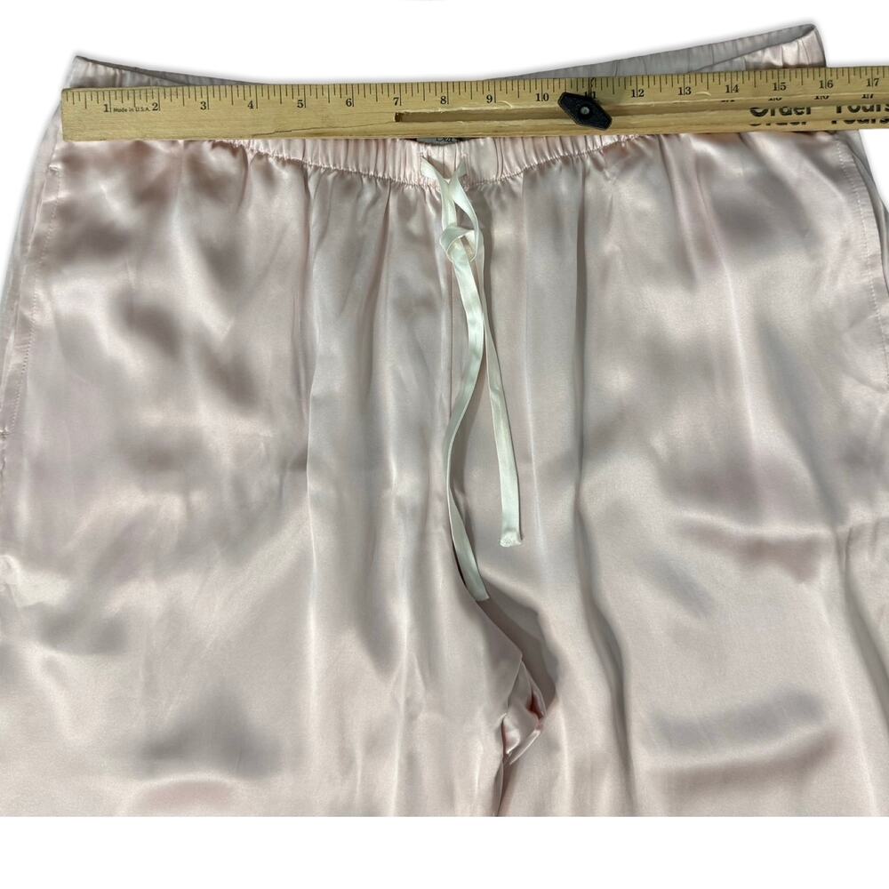 BedHead Baby Pink 100% Silk Matching PJ Luxury Pajama Set Tank Pants size L - Picture 10 of 16